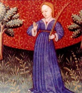 Virgo-pd-by-medieval book of astrology מזל בתולה. מקור: ויקיפדיה ברשיון שימוש חופשי PD. איור מתוך : medieval book of astrology